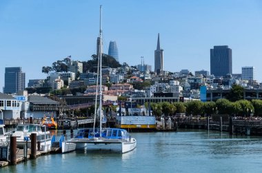 San Francisco manzarası ve Kaliforniya manzarası. San Francisco, California, ABD.