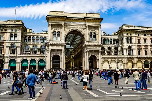 Galeria Vittorio Emanuele Galleria Vittorio Emanuele Praça Piazza Duomo Milão — Fotografia de Stock