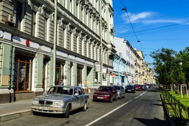 Aziz Petersburg Panoraması 'nda tarihi binalar mimari sokaklar ve kanallar Saint Petersburg, Rusya.
