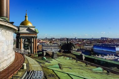 Saint Petersburg arter panorama eski tarihi sokaklar ve binalar ile Saint Petersburg, Rusya.