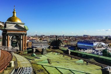 Saint Petersburg arter panorama eski tarihi sokaklar ve binalar ile Saint Petersburg, Rusya.