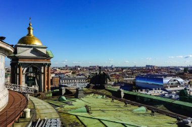 Saint Petersburg arter panorama eski tarihi sokaklar ve binalar ile Saint Petersburg, Rusya.