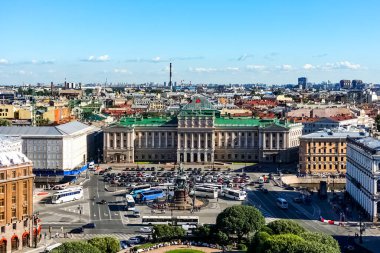 Saint Petersburg arter panorama eski tarihi sokaklar ve binalar ile Saint Petersburg, Rusya.