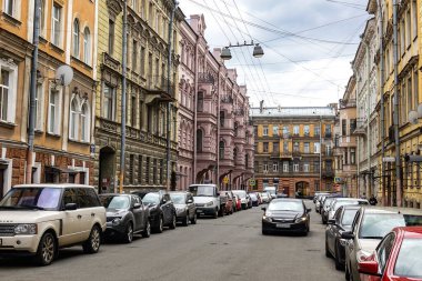 Saint Petersburg Panorama tarihi binalar, mimari, sokaklar ve kanalları ile Saint Petersburg, Rusya.