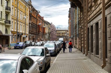 Saint Petersburg Panorama tarihi binalar, mimari, sokaklar ve kanalları ile Saint Petersburg, Rusya.