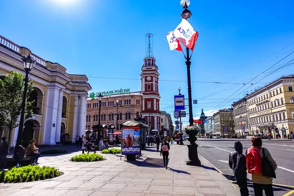 Санкт Петербурзька Панорама Історичними Будівлями Архітектурою Вулицями Каналами Санкт Петербурзі — стокове фото