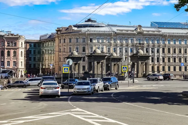 Sankt Petersburg Panorama Mit Historischen Gebäuden Architektur Straßen Und Kanälen — Stockfoto