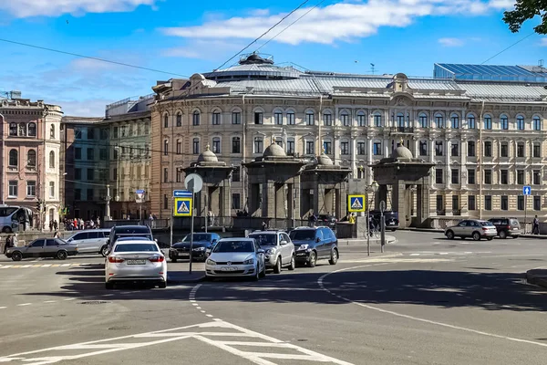 Sankt Petersburg Panorama Mit Historischen Gebäuden Architektur Straßen Und Kanälen — Stockfoto