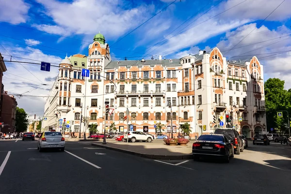 Panorama Saint Pétersbourg Avec Bâtiments Historiques Architecture Rues Canaux Saint — Photo