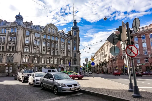 Panorama Petrohradu Historickými Budovami Architekturou Ulicemi Kanály Petrohradě Rusko — Stock fotografie