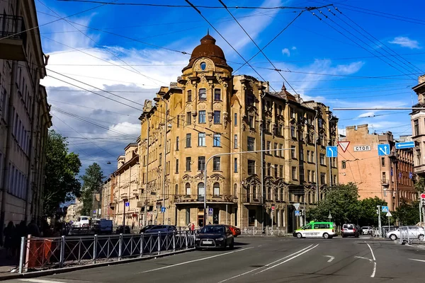 Panorama San Pietroburgo Con Edifici Storici Architettura Strade Canali San — Foto Stock