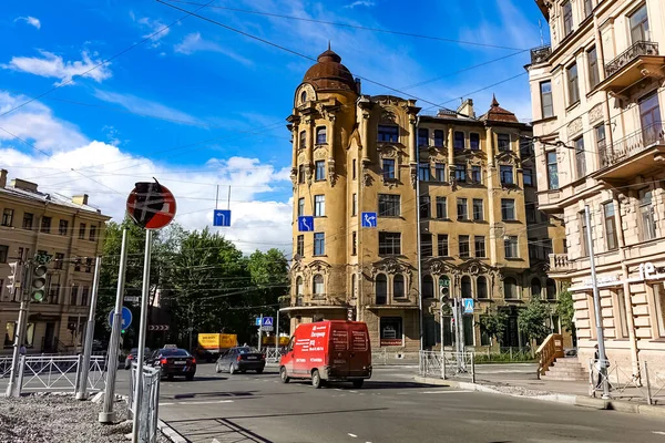 Sankt Petersburg Panorama Mit Historischen Gebäuden Architektur Straßen Und Kanälen — Stockfoto