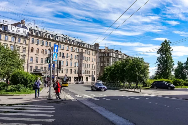 Sankt Petersburg Panorama Mit Historischen Gebäuden Architektur Straßen Und Kanälen — Stockfoto