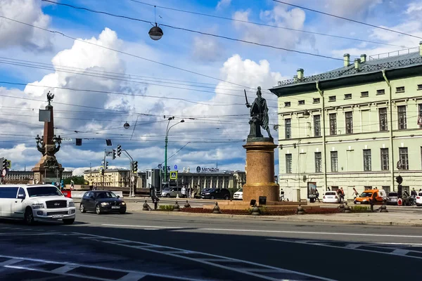 Saint Petersburg Panorama Tarihi Binalar Mimari Sokaklar Kanalları Ile Saint — Stok fotoğraf