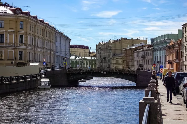 Panorama Petersburga Zabytkowymi Budynkami Architekturą Ulicami Kanałami Petersburgu Rosja — Zdjęcie stockowe