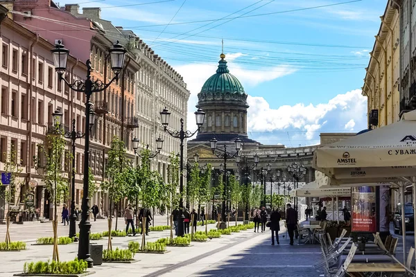 Kazańska Katedra Lub Kazanskiy Kafedralniy Sobor Jest Katedrą Rosyjskiego Kościoła — Zdjęcie stockowe