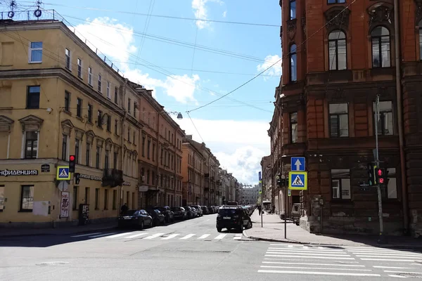Panorama São Petersburgo Com Edifícios Históricos Arquitetura Ruas Canais São — Fotografia de Stock