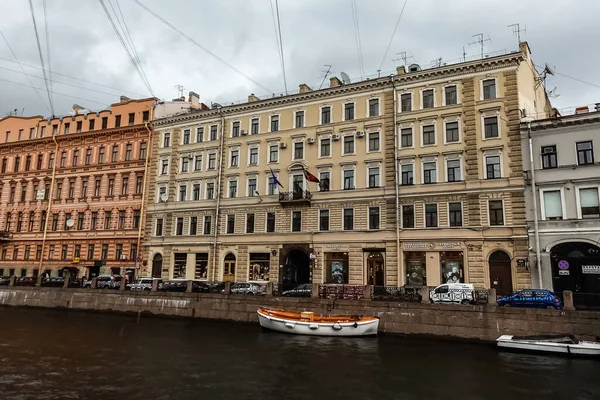 Panorama São Petersburgo Com Edifícios Históricos Arquitetura Ruas Canais São — Fotografia de Stock