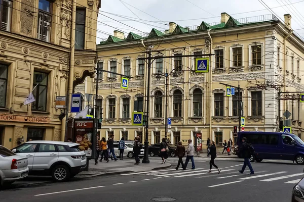 San Petersburgo Panorama Con Edificios Históricos Arquitectura Calles Canales San —  Fotos de Stock