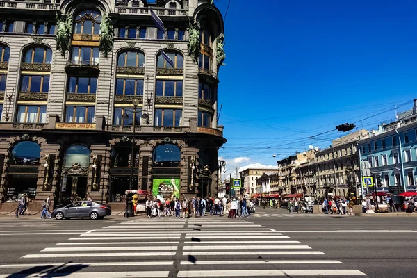 San Petersburgo Panorama Con Edificios Históricos Arquitectura Calles Canales San — Foto de Stock