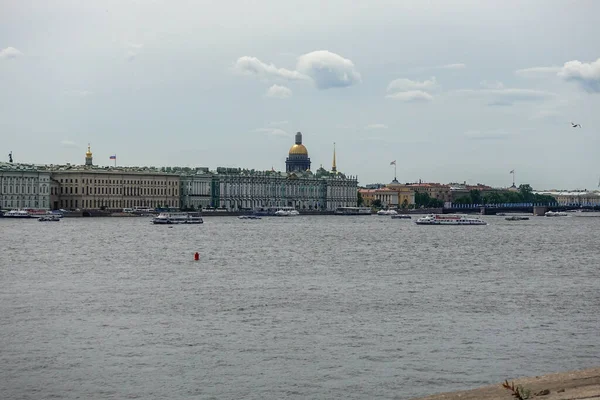 Panorama Van Sint Petersburg Met Historische Gebouwen Architectuur Straten Grachten — Stockfoto