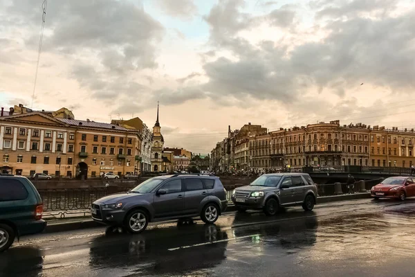 Санкт Петербурзька Панорама Історичними Будівлями Архітектурою Вулицями Каналами Санкт Петербурзі — стокове фото