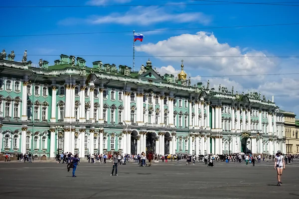 Státní Hermitage Muzeum Nachází Palácovém Náměstí Petrohradě Rusko — Stock fotografie