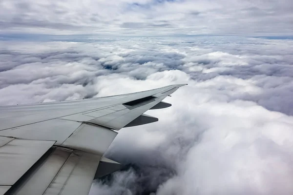 Aeroflot Russian Airlines Boeing 777 300Er Vleugel Tijdens Landing Sheremetyevo — Stockfoto