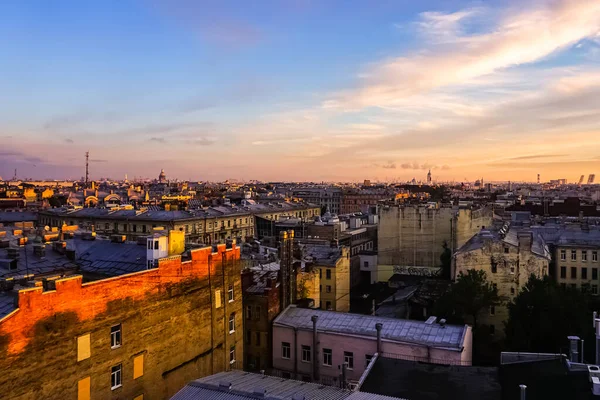 Saint Petersburg Arial Rooftop Panorama Old Historic Streets Buildings Saint — Stock Photo, Image