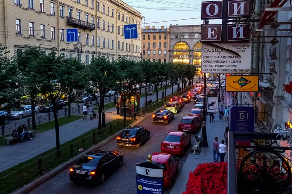 Panorama Van Sint Petersburg Met Historische Gebouwen Architectuur Straten Grachten — Stockfoto