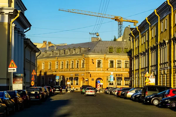 Sankt Petersburg Panorama Med Historiska Byggnader Arkitektur Gator Och Kanaler — Stockfoto