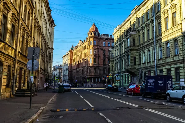 San Pietroburgo Panorama Con Edifici Storici Architettura Strade Canali San — Foto Stock