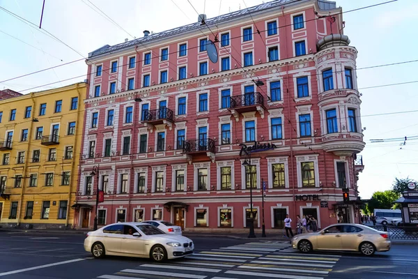 Sankt Petersburg Panorama Mit Historischen Gebäuden Architektur Straßen Und Kanäle — Stockfoto