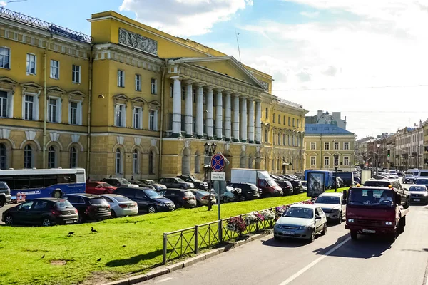 Sankt Petersburg Panorama Med Historiska Byggnader Arkitektur Gator Och Kanaler — Stockfoto