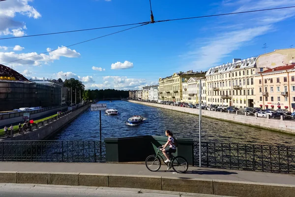 圣彼得堡全景 具有历史建筑 建筑街道和运河 俄罗斯圣彼得堡 — 图库照片