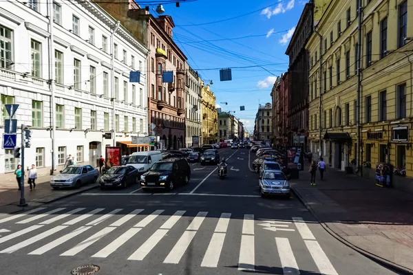 Panorama San Pietroburgo Con Edifici Storici Architettura Strade Canali San — Foto Stock