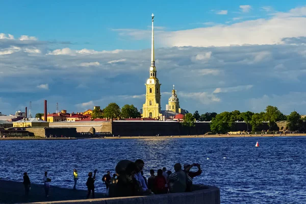 Catedral Dos Santos Pedro Paulo Conhecida Como Petropavlovskaya Krepost São — Fotografia de Stock