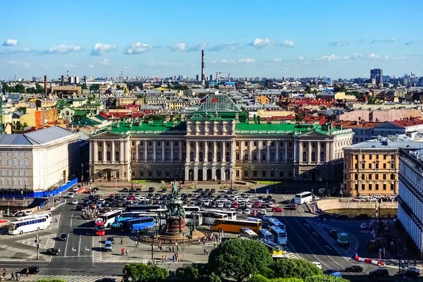 Saint Petersburg Arial Panorama Hotel Astoria Old Historic Streets Buildings — стоковое фото