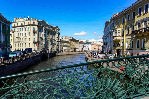 Panorama Van Sint Petersburg Met Historische Gebouwen Architectuur Straten Grachten — Stockfoto