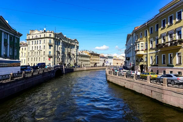 Panorama San Pietroburgo Con Edifici Storici Architettura Strade Canali San — Foto Stock