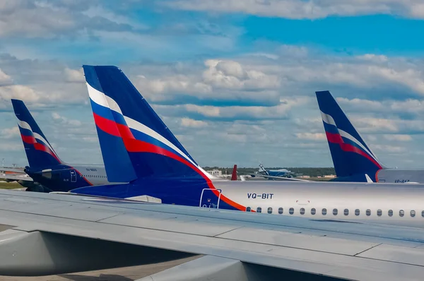 Aeroflot Rus Havayolları Airbus A320 200 Moskova Rusya Daki Sheremetyevo — Stok fotoğraf