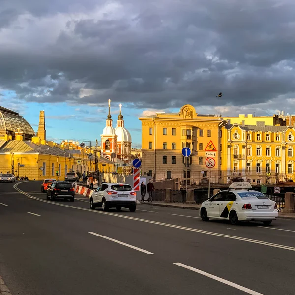 Sankt Petersburg Panorama Mit Historischen Gebäuden Architektur Straßen Und Kanälen — Stockfoto