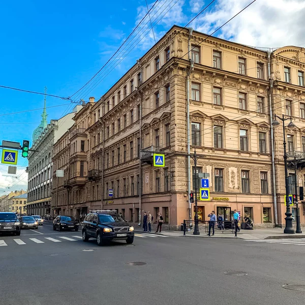 Panorama Petrohradu Historickými Budovami Architekturou Ulicemi Kanály Petrohradě Rusko — Stock fotografie