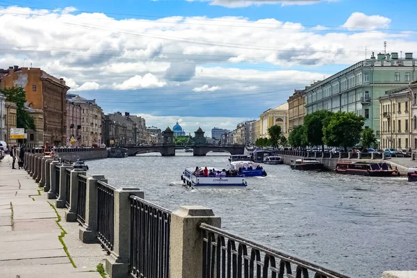 Panorama Petersburga Zabytkowymi Budynkami Architekturą Ulicami Kanałami Petersburgu Rosja — Zdjęcie stockowe