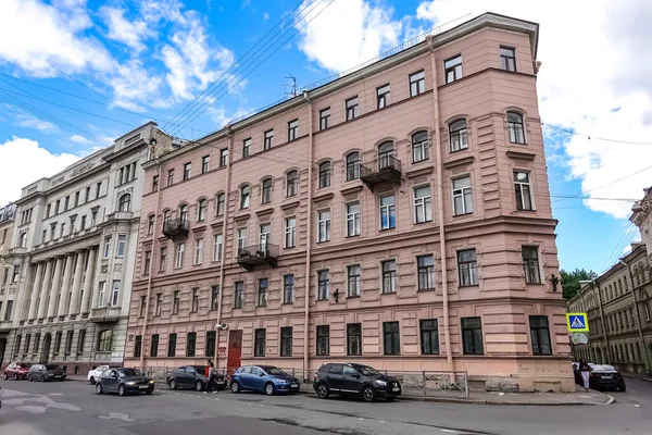 Sankt Petersburg Panorama Mit Historischen Gebäuden Architektur Straßen Und Kanälen — Stockfoto