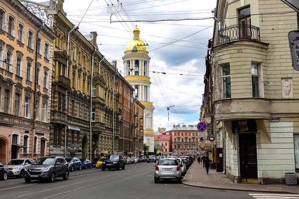 Sankt Petersburg Panorama Mit Historischen Gebäuden Architektur Straßen Und Kanälen — Stockfoto