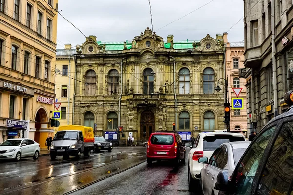 Sankt Petersburg Panorama Med Historiska Byggnader Arkitektur Gator Och Kanaler — Stockfoto