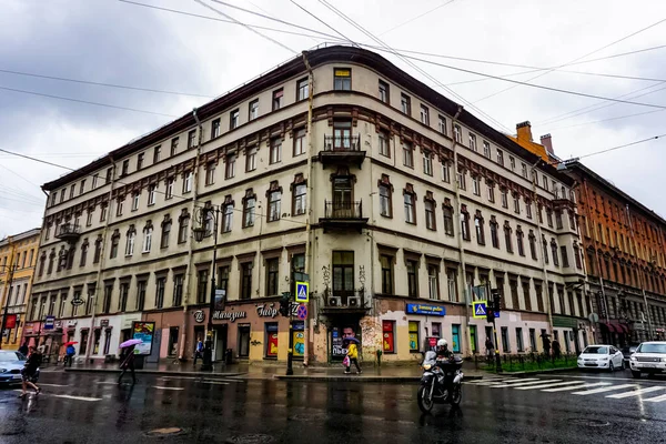 Panorama San Pietroburgo Con Edifici Storici Architettura Strade Canali San — Foto Stock