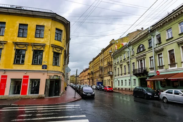 Panorama San Pietroburgo Con Edifici Storici Architettura Strade Canali San — Foto Stock