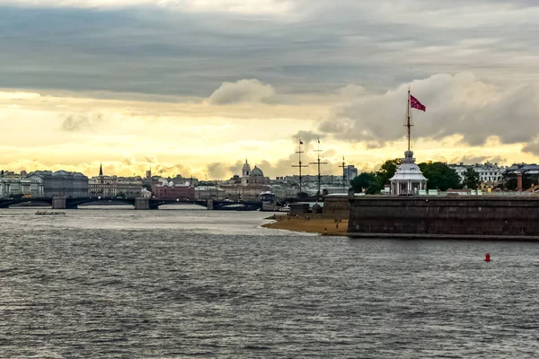 Sankt Petersburg Panorama Med Historiska Byggnader Arkitektur Gator Och Kanaler — Stockfoto